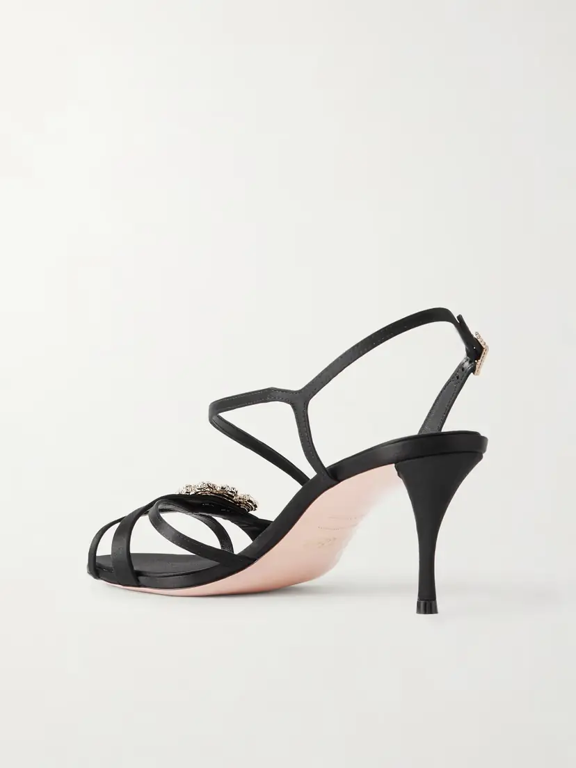 Roger Vivier Efflorescence 65 Crystal-embellished Satin Sandals | Thumbnail 3 Roger Vivier Efflorescence 65 Crystal-embellished Satin Sandals | Thumbnail 3