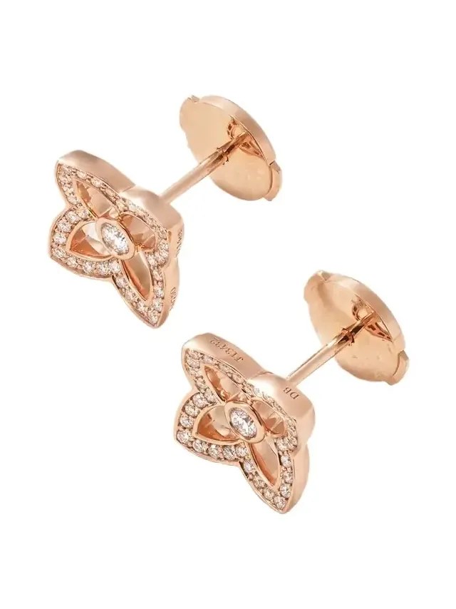 Lotus By De Beers 18-karat Rose Gold Diamond Earrings