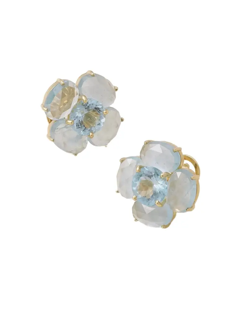 Irene Neuwirth Classic 18-karat Gold Aquamarine Earrings | Image 1 Irene Neuwirth Classic 18-karat Gold Aquamarine Earrings | Image 1