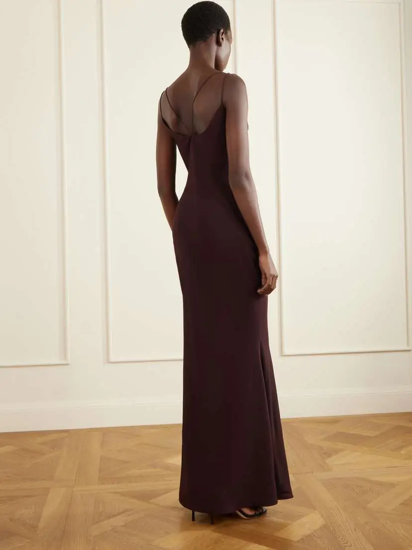Tom Ford Maroon Enverse Satin Gown | Thumbnail 3