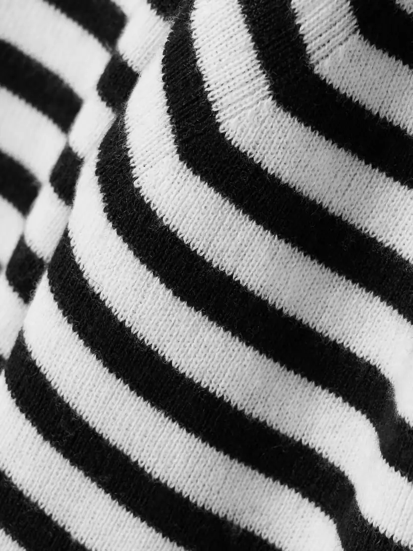 Lisa Yang Vivian Striped Ribbed Cotton And Cashmere-blend Top - Black | Thumbnail 4 Lisa Yang Vivian Striped Ribbed Cotton And Cashmere-blend Top - Black | Thumbnail 4