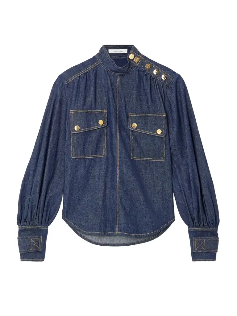Zimmermann Denim Blouse | Image 1 Zimmermann Denim Blouse | Image 1