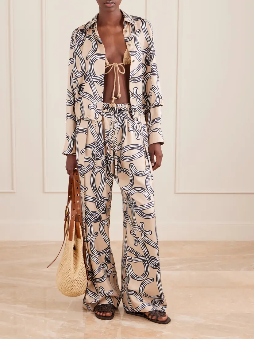 Loewe + Paula’s Ibiza Printed Mid-rise Straight-leg Silk Pants | Thumbnail 2 Loewe + Paula’s Ibiza Printed Mid-rise Straight-leg Silk Pants | Thumbnail 2