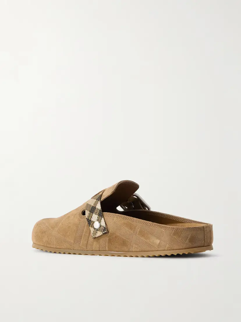 Burberry Urchin Check Suede Clog | Thumbnail 3