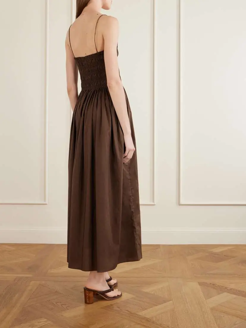 Matteau Shirred Organic Cotton Midi Dress | Thumbnail 3 Matteau Shirred Organic Cotton Midi Dress | Thumbnail 3