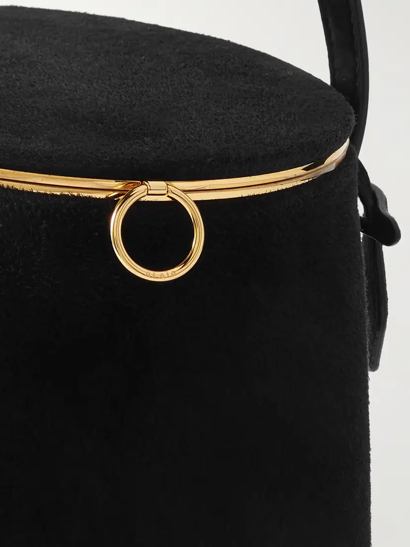 Alaïa La Canette Small Suede Shoulder Bag | Thumbnail 4