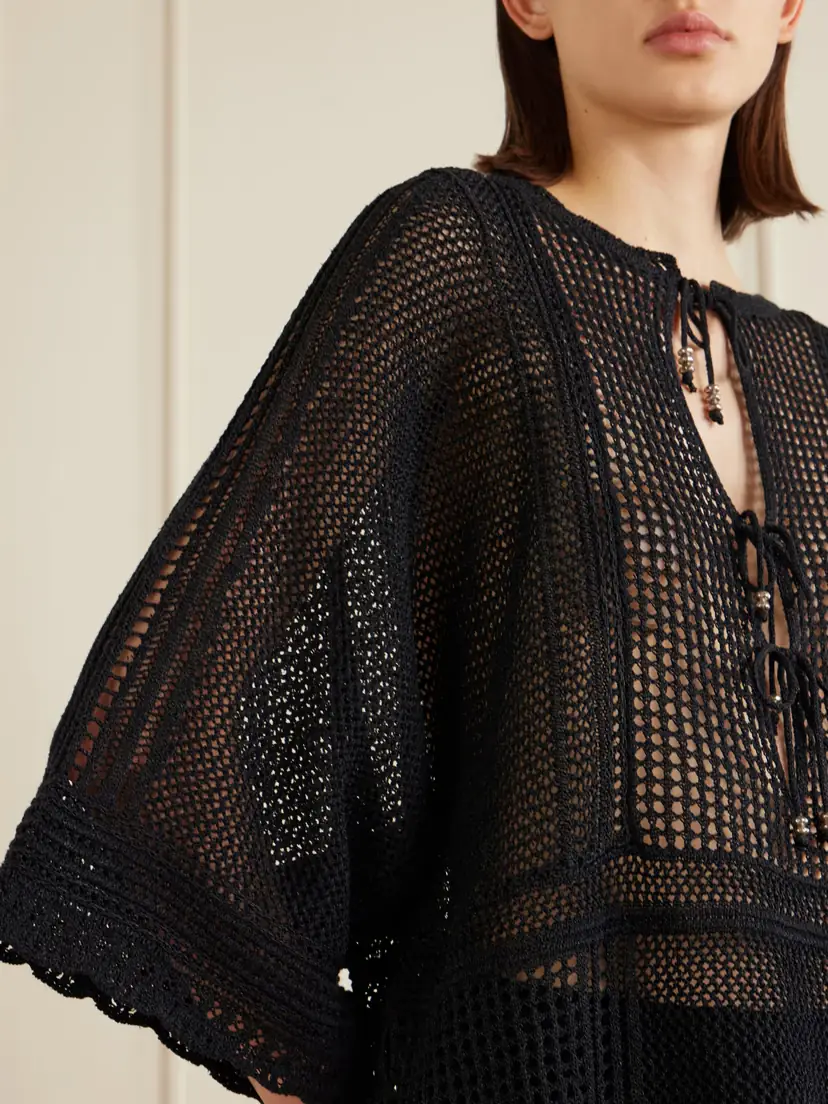 Isabel Marant Metina Crocheted Cotton-blend Mini Dress | Thumbnail 4 Isabel Marant Metina Crocheted Cotton-blend Mini Dress | Thumbnail 4