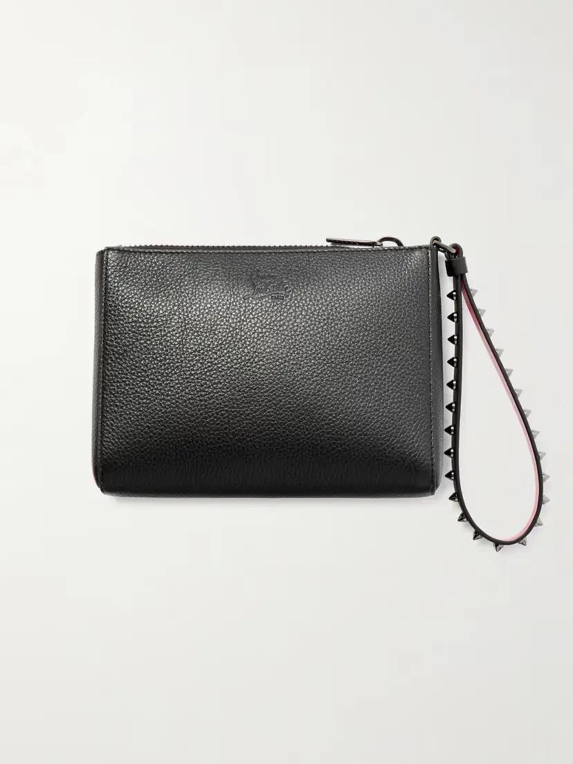 Christian Louboutin Cabata Studded Textured-leather Clutch | Thumbnail 3 Christian Louboutin Cabata Studded Textured-leather Clutch | Thumbnail 3
