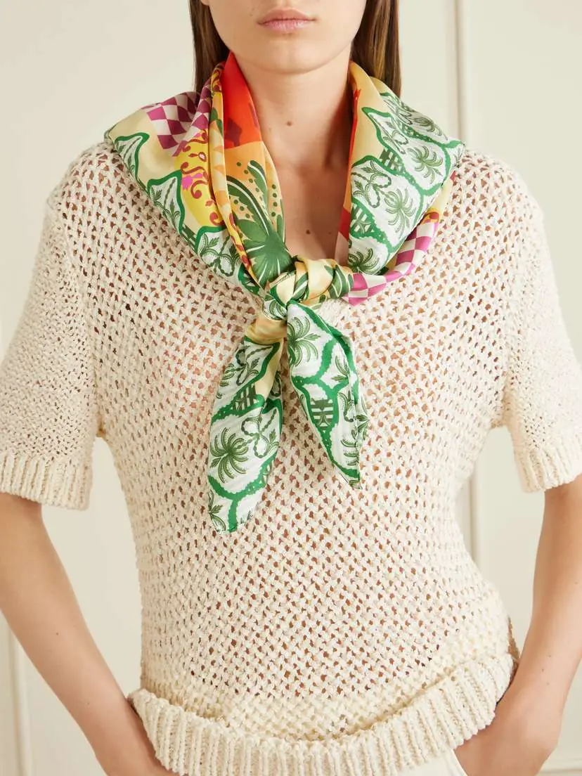 Cristiano Marcheli Giulia Printed Silk-twill Scarf | Thumbnail 3