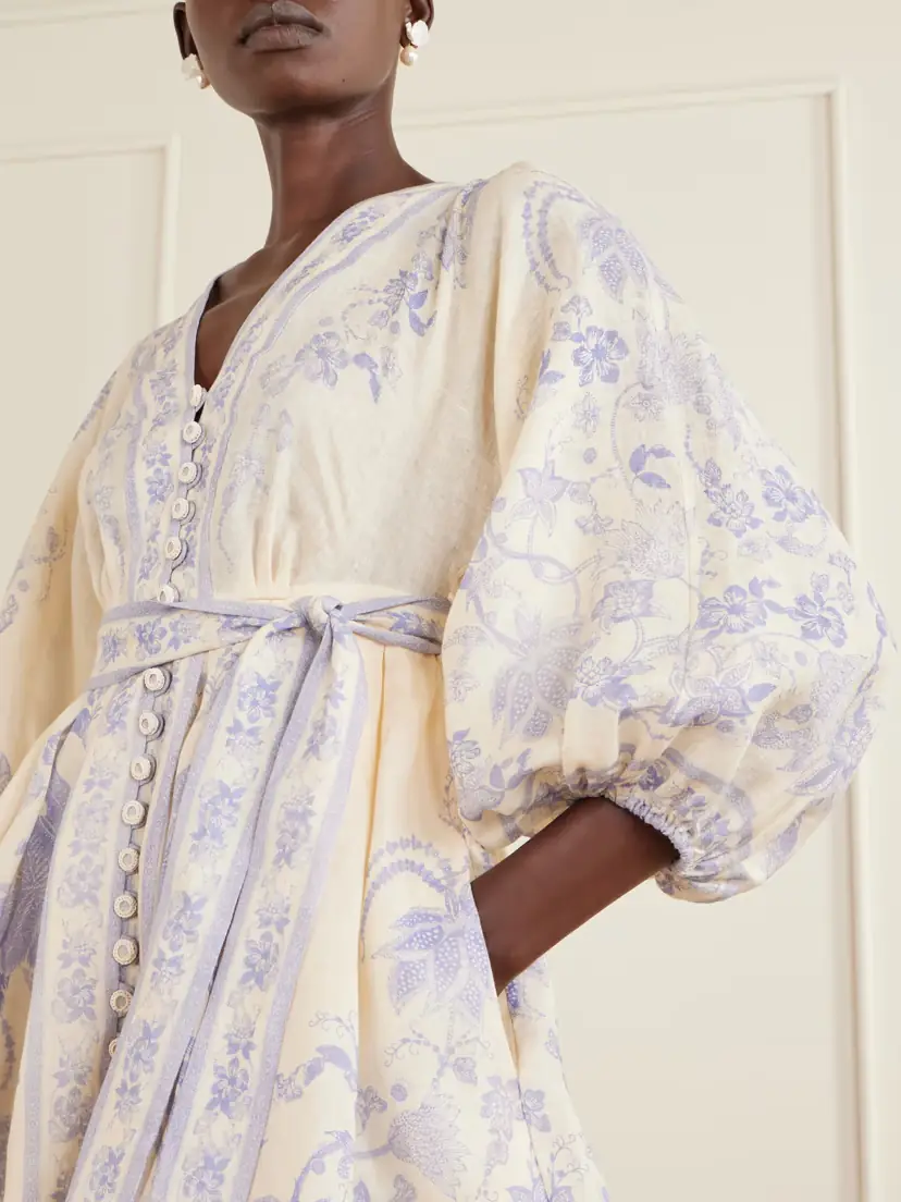 Zimmermann Indra Belted Floral-print Linen Mini Dress | Thumbnail 4