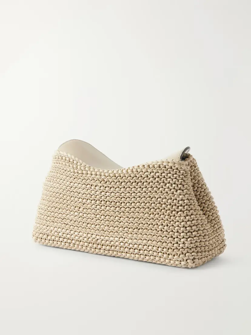 TOTEME T-lock Woven Leather Clutch | Thumbnail 4