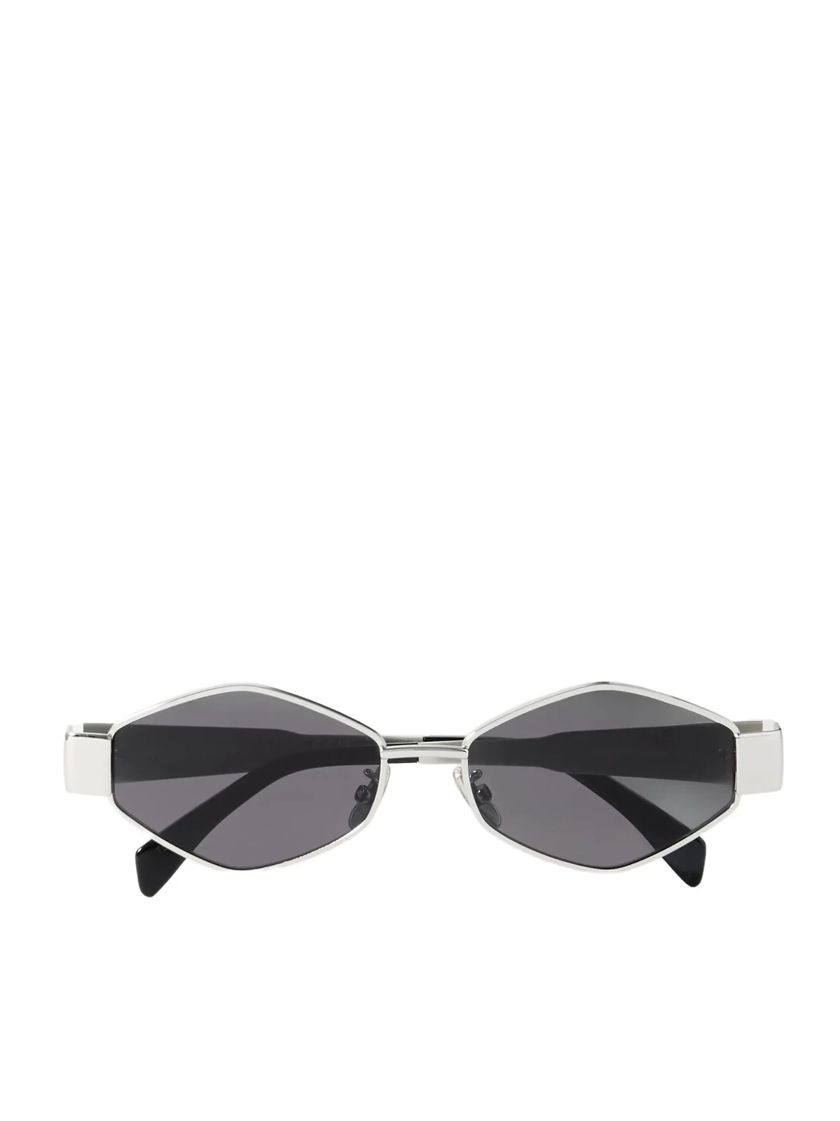 CELINE Eyewear Triomphe Hexagon-frame Silver-tone Sunglasses