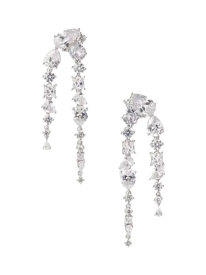 Corus Recycled Silver Cubic Zirconia Earrings