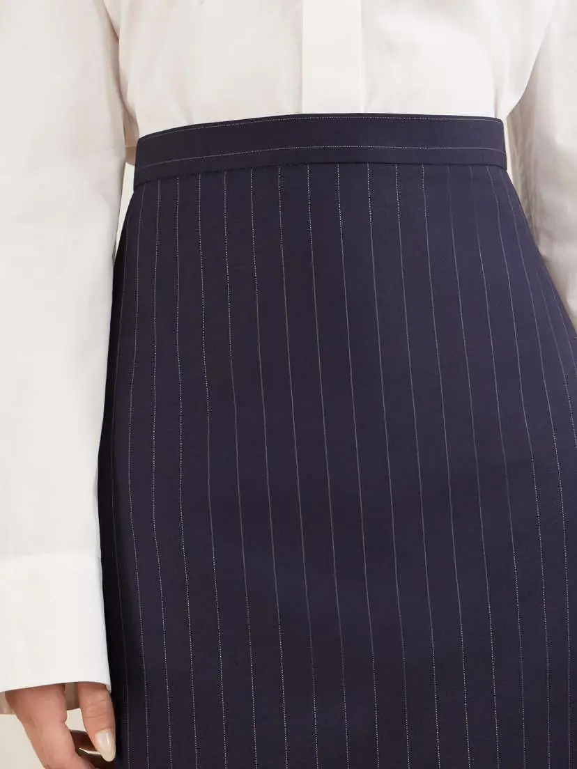 Givenchy Striped Wool Midi Skirt | Thumbnail 4 Givenchy Striped Wool Midi Skirt | Thumbnail 4