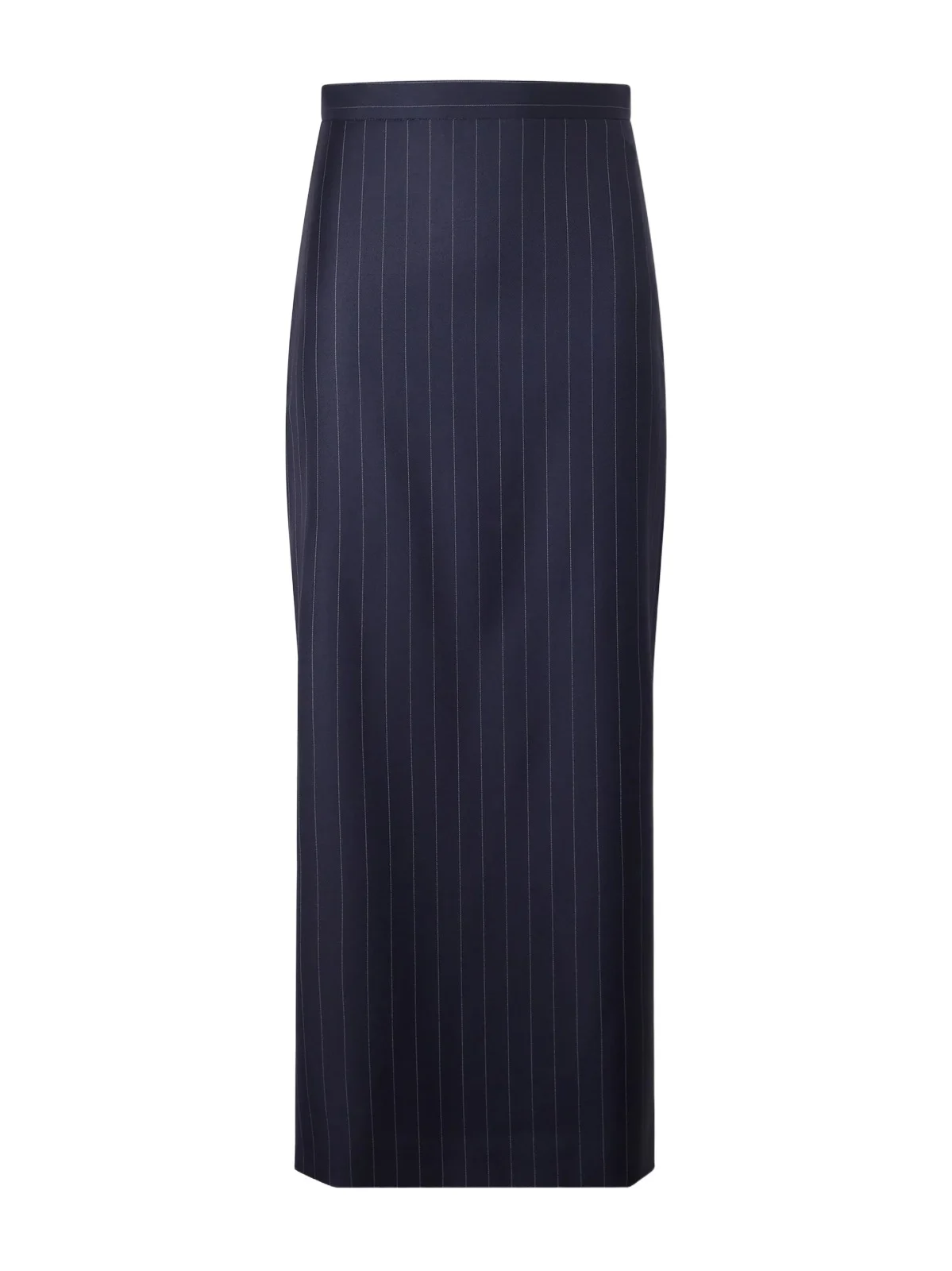 Striped Wool Midi Skirt