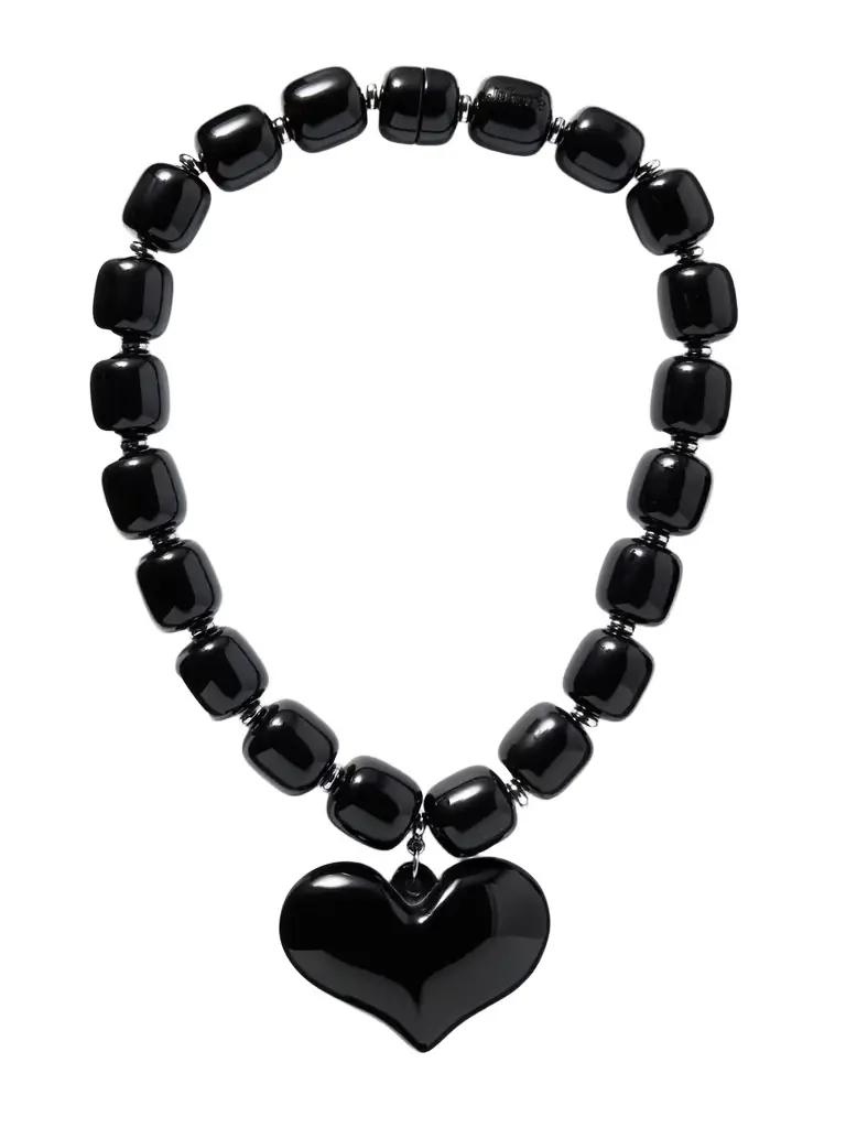 Amore Silver-tone Resin Necklace Amore Silver-tone Resin Necklace