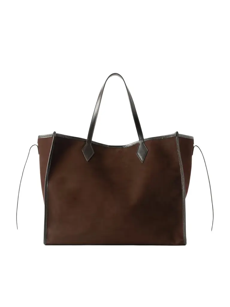 Métier Chameleon 41 Large Leather-trimmed Nubuck Tote | Image 1 Métier Chameleon 41 Large Leather-trimmed Nubuck Tote | Image 1