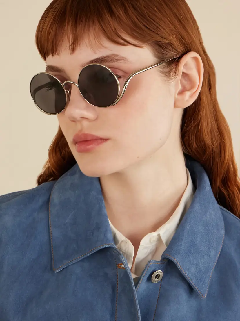 Loewe Round-frame Silver-tone Sunglasses | Thumbnail 5 Loewe Round-frame Silver-tone Sunglasses | Thumbnail 5