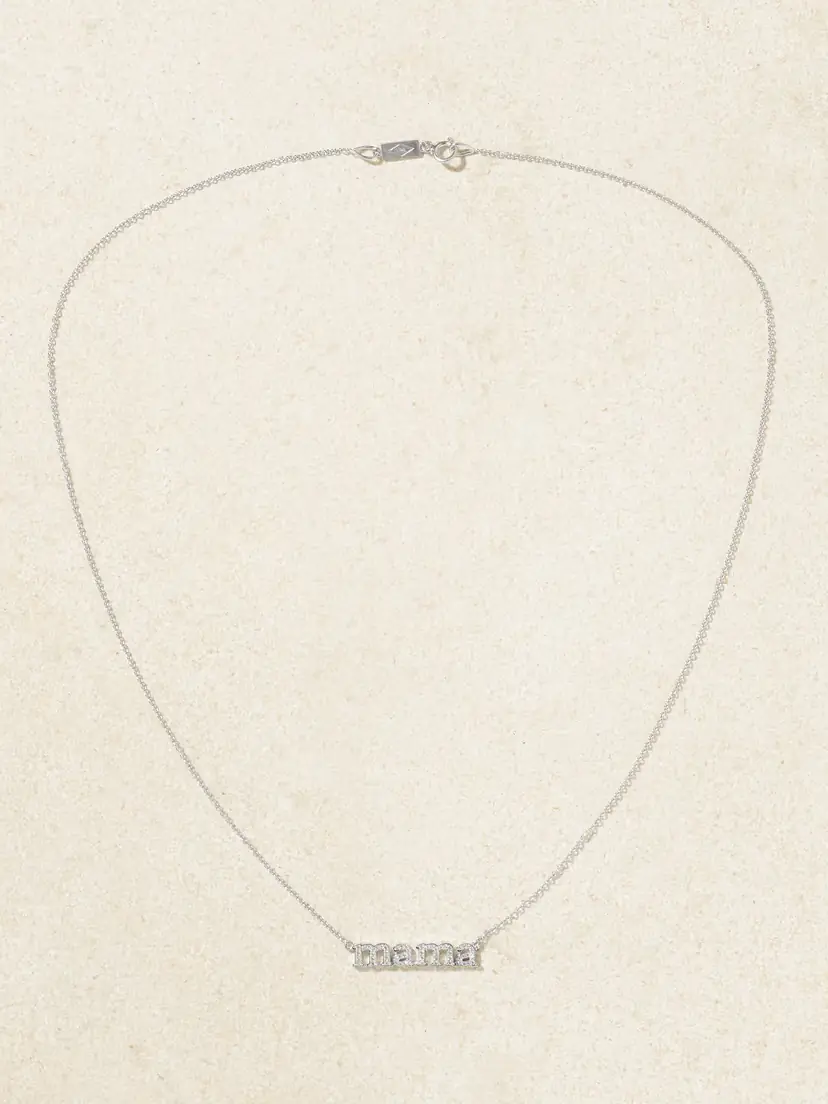 Jennifer Meyer Mama 18-karat White Gold Necklace | Thumbnail 4