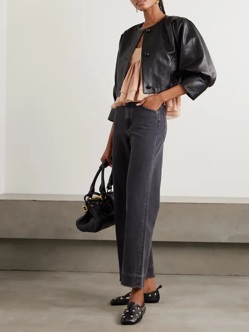 Chloé Cropped Leather Jacket | Thumbnail 2
