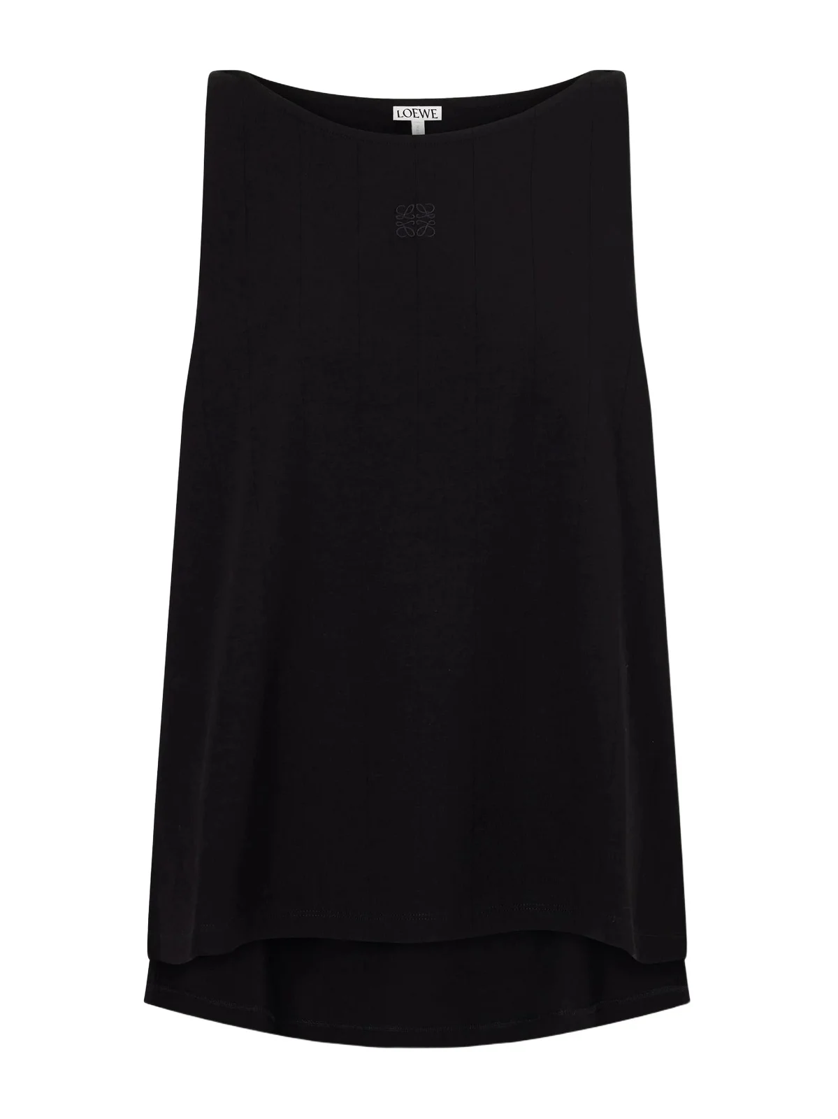 Anagram Embroidered Ribbed-knit Tank Top