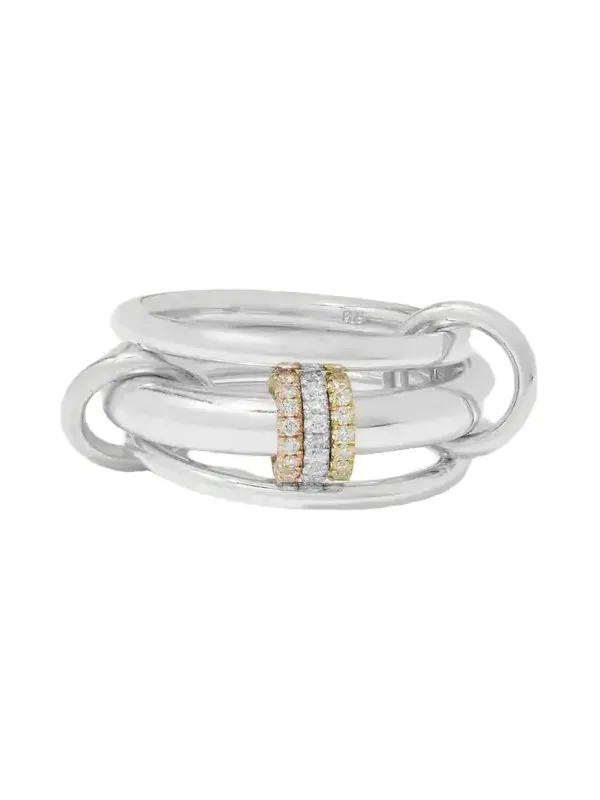 Gemini Set Of Three 18-karat White, Yellow And Rose Gold Diamond Rings Gemini Set Of Three 18-karat White, Yellow And Rose Gold Diamond Rings