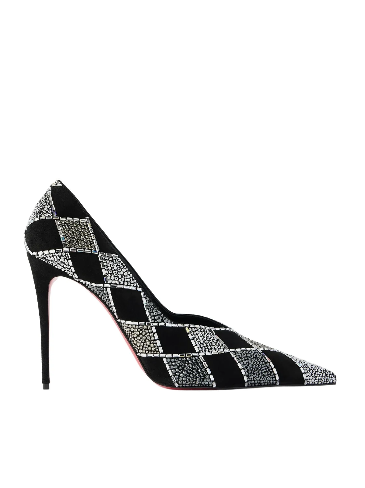 Christian Louboutin Doria 100 Crystal-embellished Suede Pumps