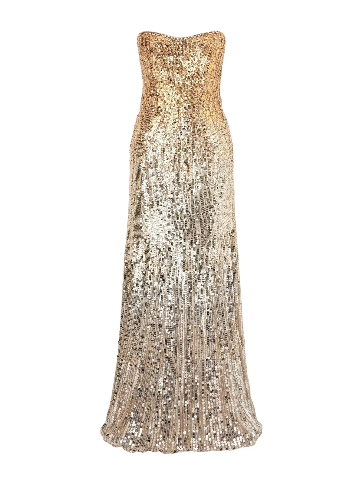 Lior Embellished Sequined Satin Gown