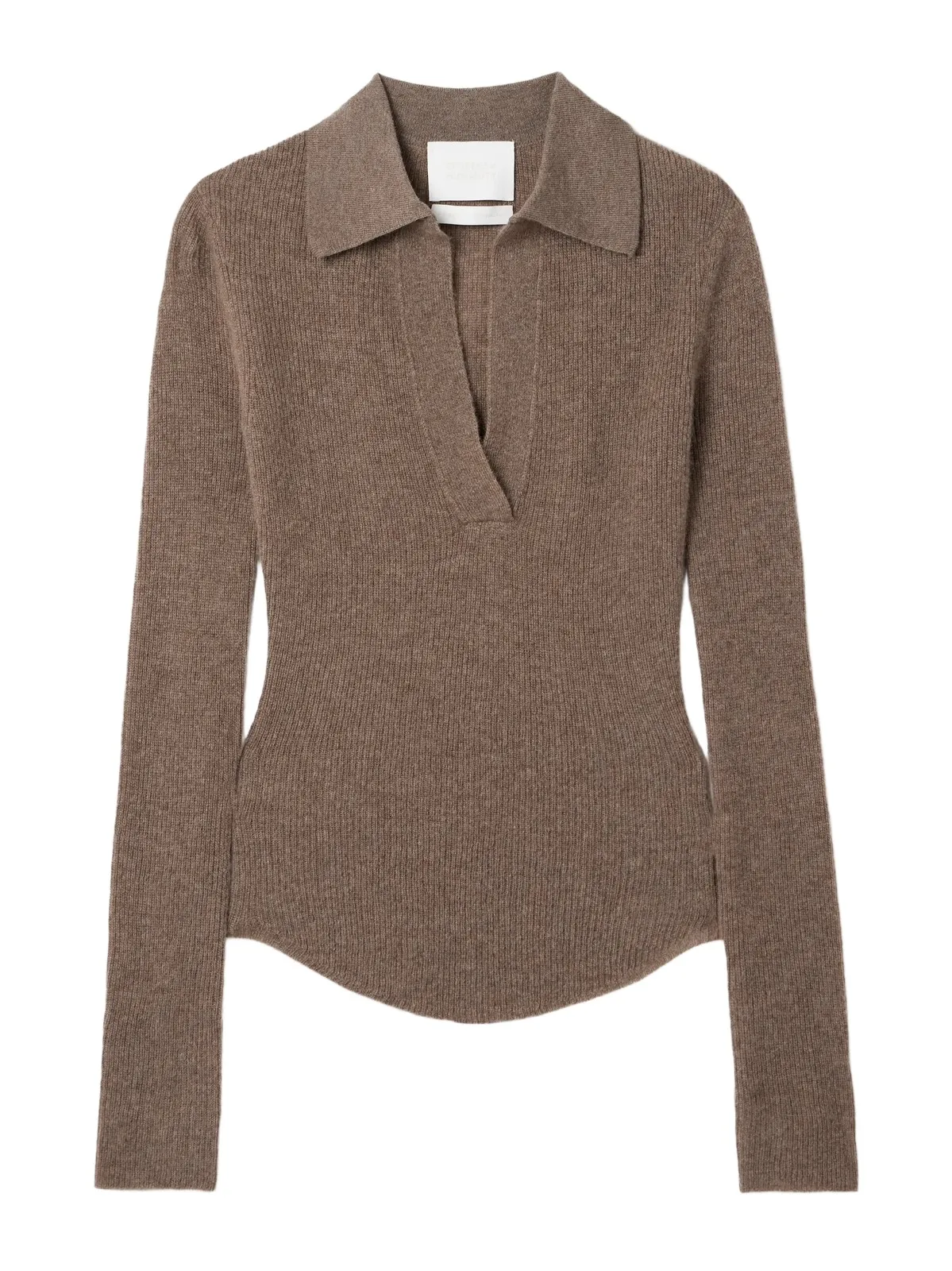 Simone Ribbed Wool And Cashmere-blend Polo Sweater Simone Ribbed Wool And Cashmere-blend Polo Sweater