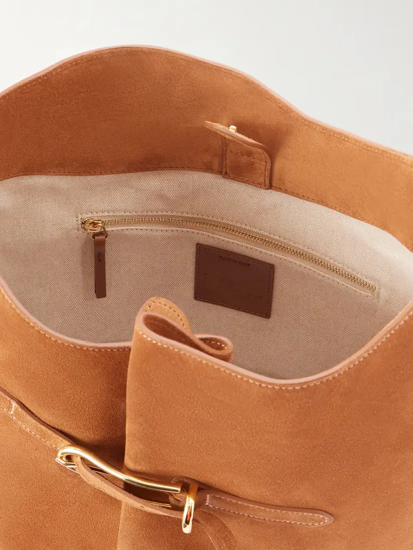 Liffner Large Belted Suede Bucket Bag | Thumbnail 6 Liffner Large Belted Suede Bucket Bag | Thumbnail 6