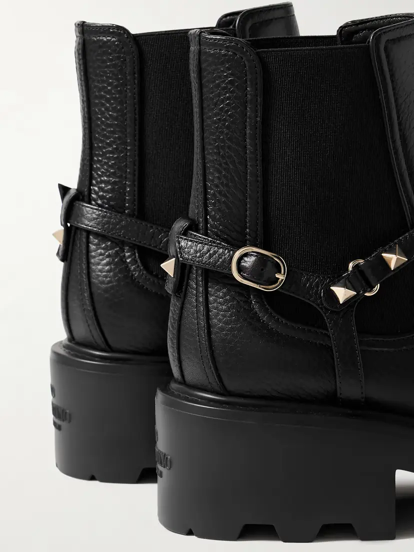 Valentino Garavani Beatle Rockstud 55 Leather Chelsea Boots | Thumbnail 4