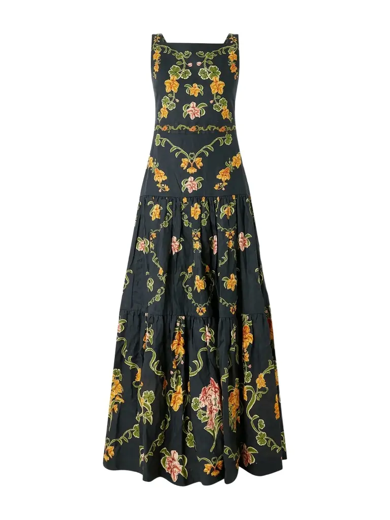 Agua by Agua Bendita Abeja Floral-print Linen Maxi Dress | Image 1 Agua by Agua Bendita Abeja Floral-print Linen Maxi Dress | Image 1