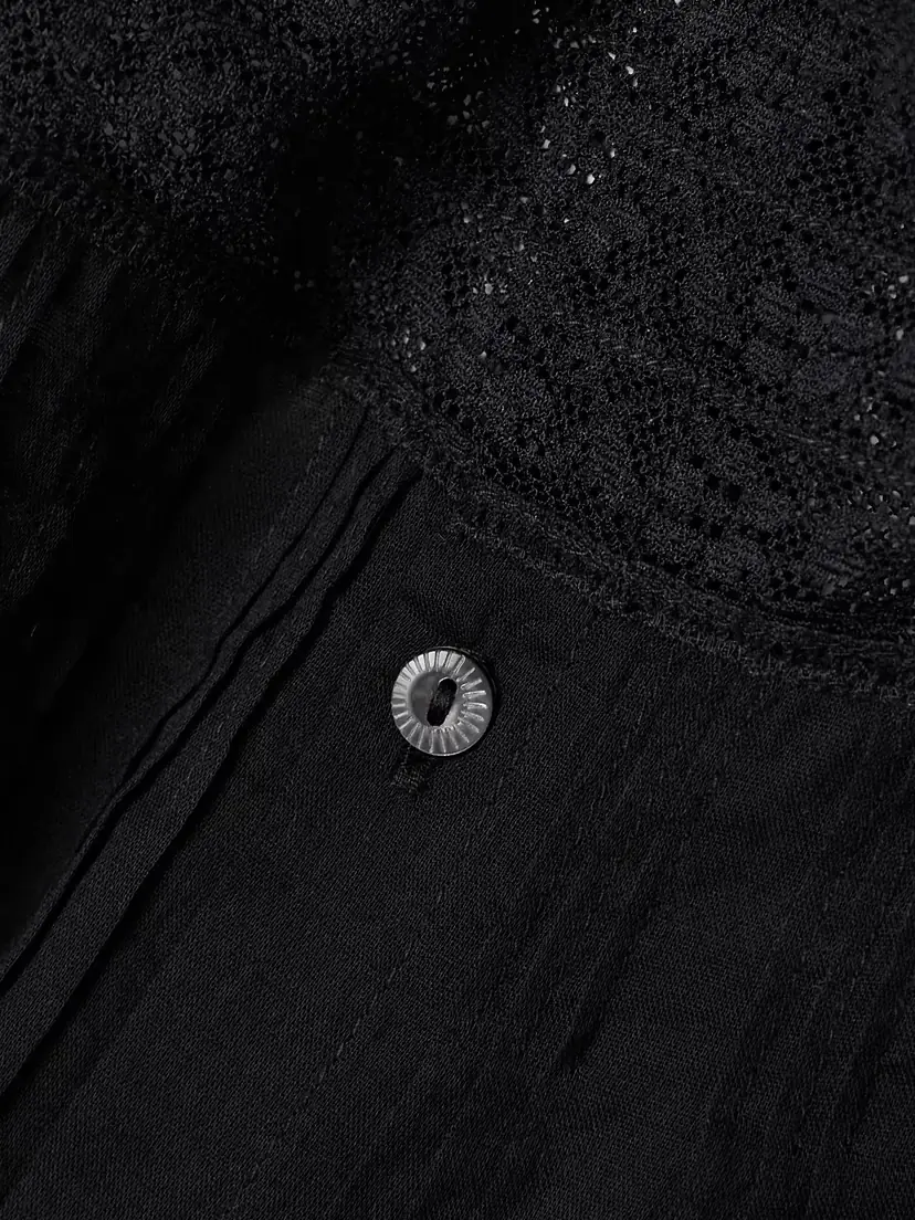 DÔEN Lilibet Lace-trimmed Pintucked Organic Cotton-voile Top | Thumbnail 4 DÔEN Lilibet Lace-trimmed Pintucked Organic Cotton-voile Top | Thumbnail 4