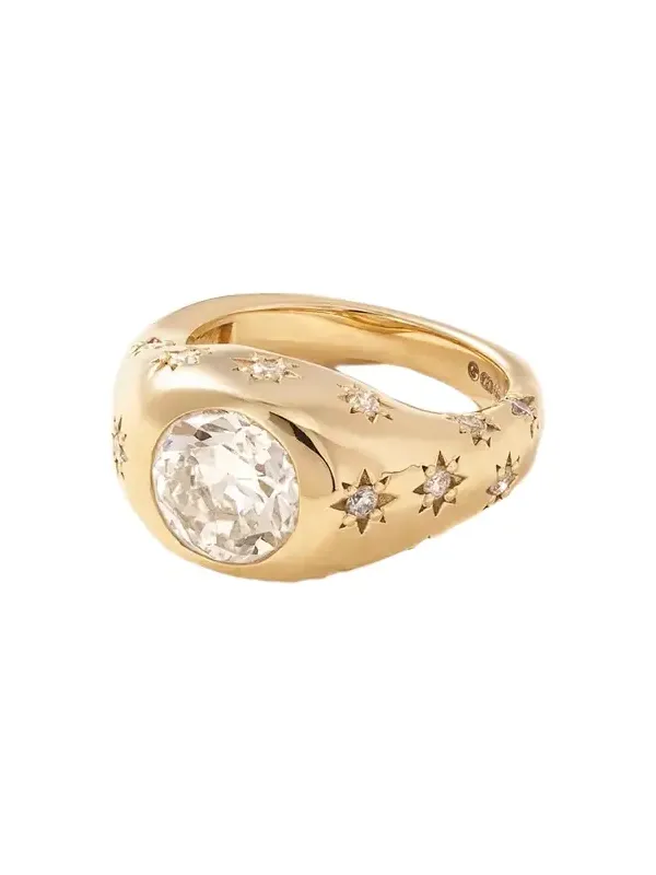 Disco 14-karat Gold Diamond Ring Disco 14-karat Gold Diamond Ring