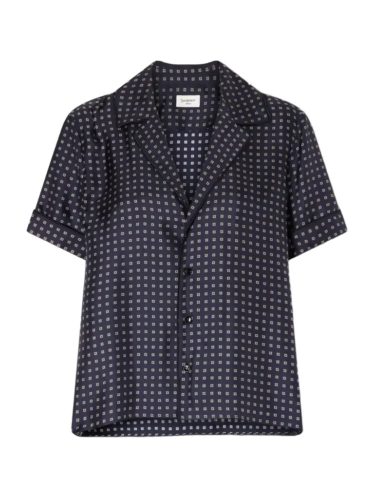 Printed Silk-twill Shirt Printed Silk-twill Shirt