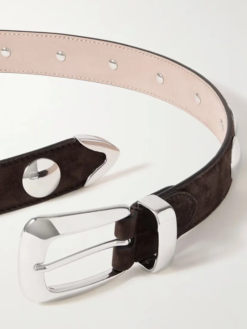 Khaite Benny Studded Suede Belt | Thumbnail 3 Khaite Benny Studded Suede Belt | Thumbnail 3