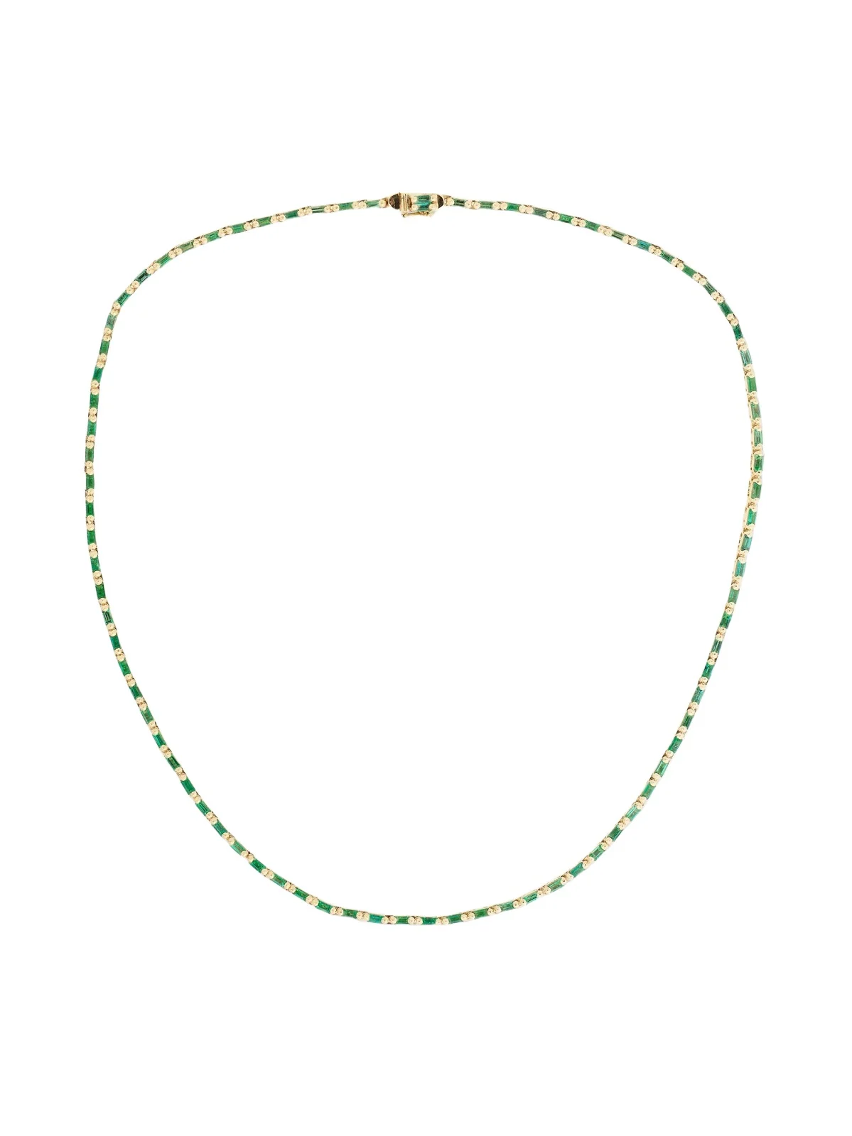 18-karat Gold Emerald Tennis Necklace