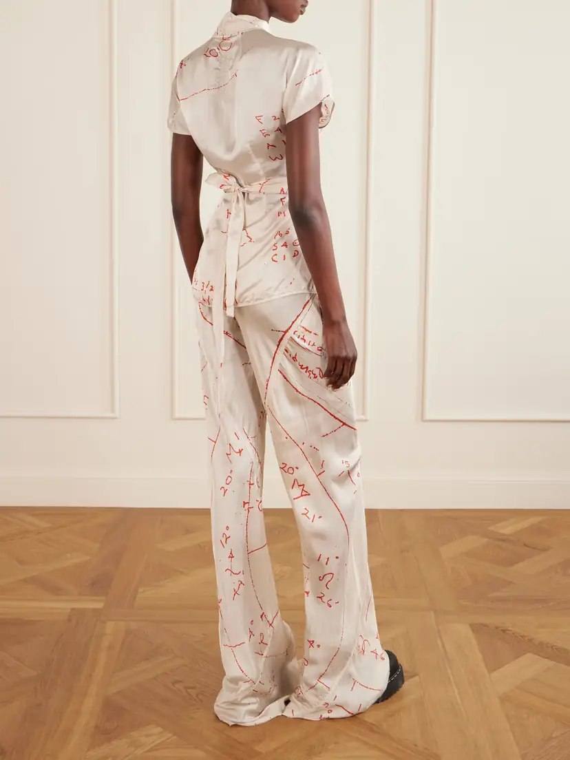 Rick Owens Printed Satin-twill Wrap Top | Thumbnail 4