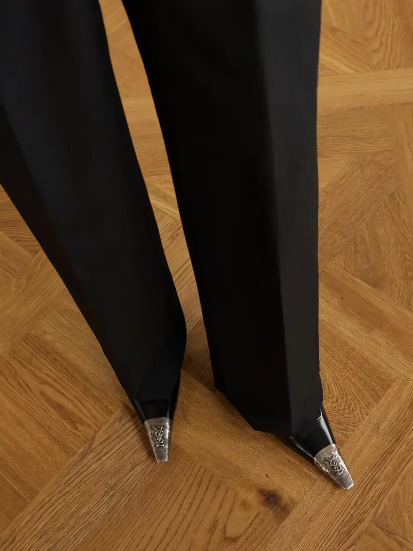 Saint Laurent Jeanne Embellished Glossed-leather Slingback Pumps | Thumbnail 2 Saint Laurent Jeanne Embellished Glossed-leather Slingback Pumps | Thumbnail 2