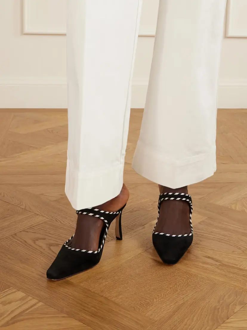 Manolo Blahnik Pura 90 Suede Mules | Thumbnail 2