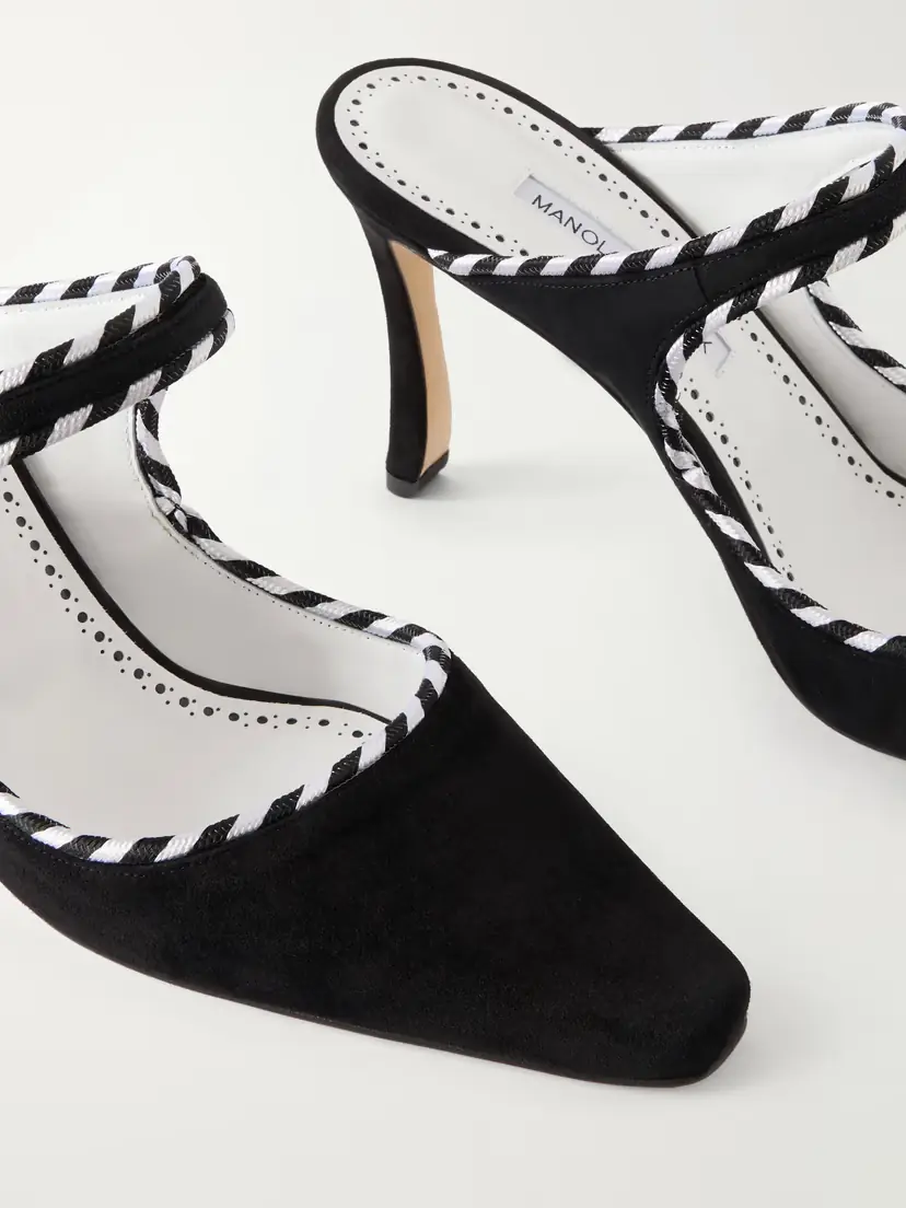 Manolo Blahnik Pura 90 Suede Mules | Thumbnail 5