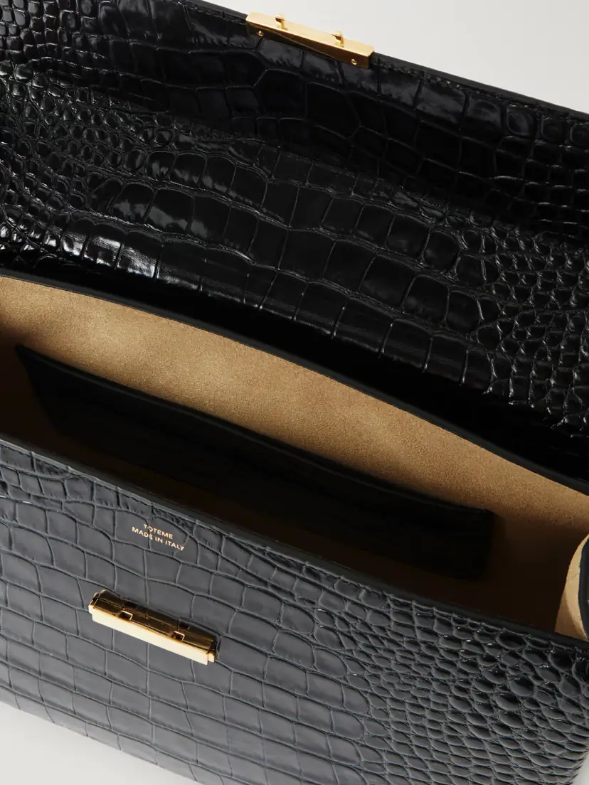 TOTEME Clip Croc-effect Leather Shoulder Bag | Thumbnail 6