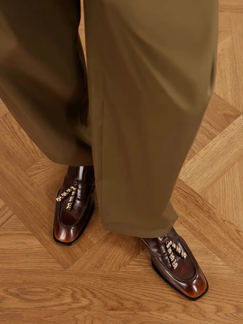 Loewe Embellished Leather Loafers | Thumbnail 2