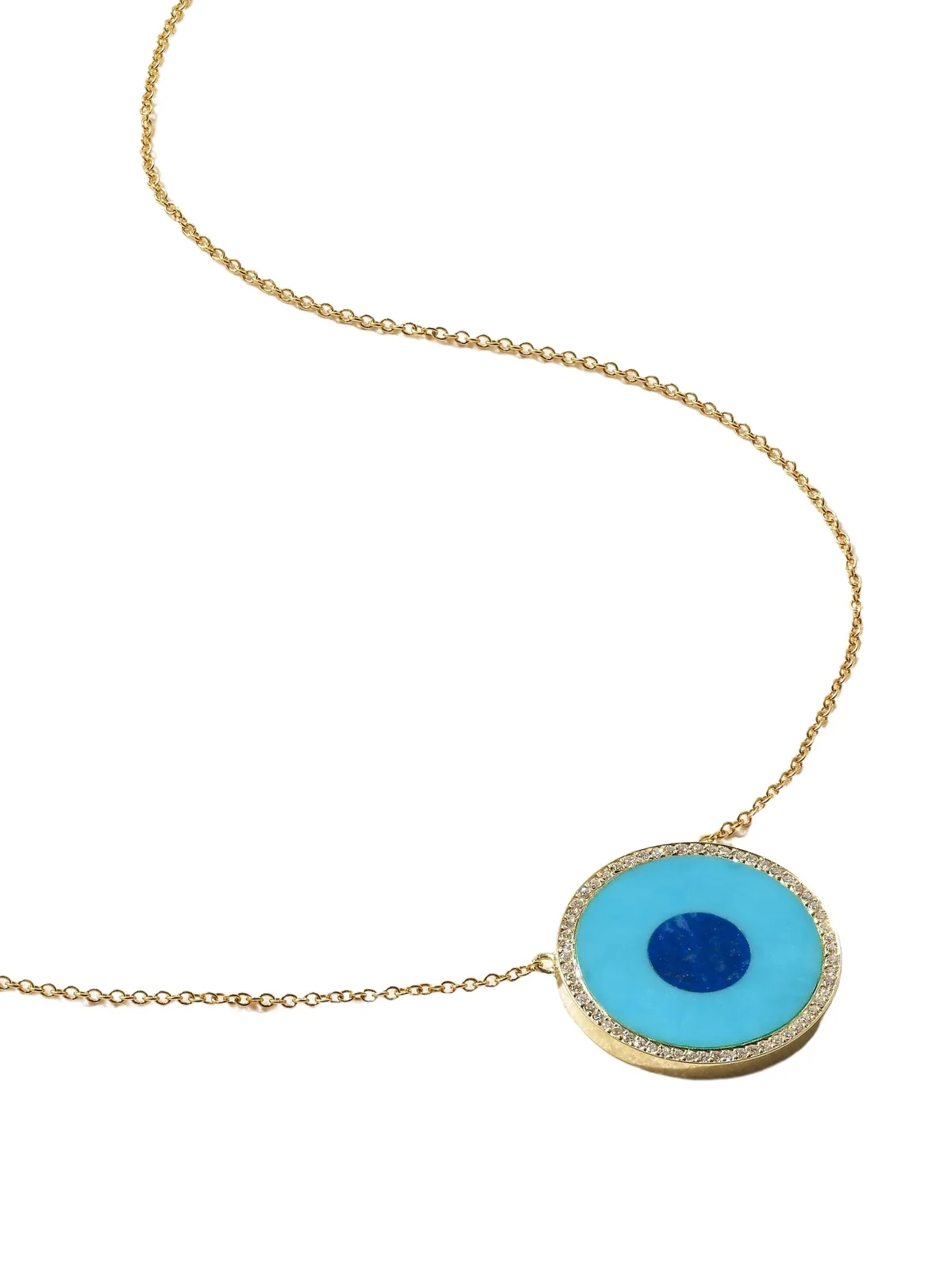 Evil Eye 18-karat Gold Multi-stone Necklace Evil Eye 18-karat Gold Multi-stone Necklace