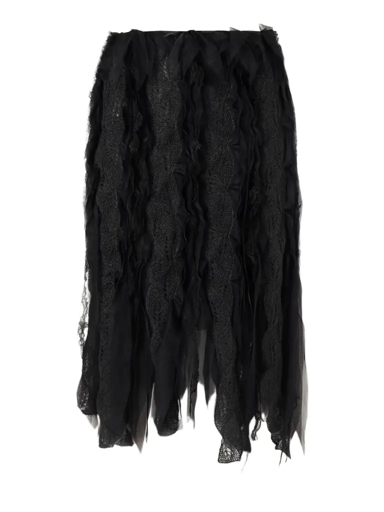Pauline Dujancourt Tulle-trimmed Brushed-knit Midi Skirt | Image 1 Pauline Dujancourt Tulle-trimmed Brushed-knit Midi Skirt | Image 1
