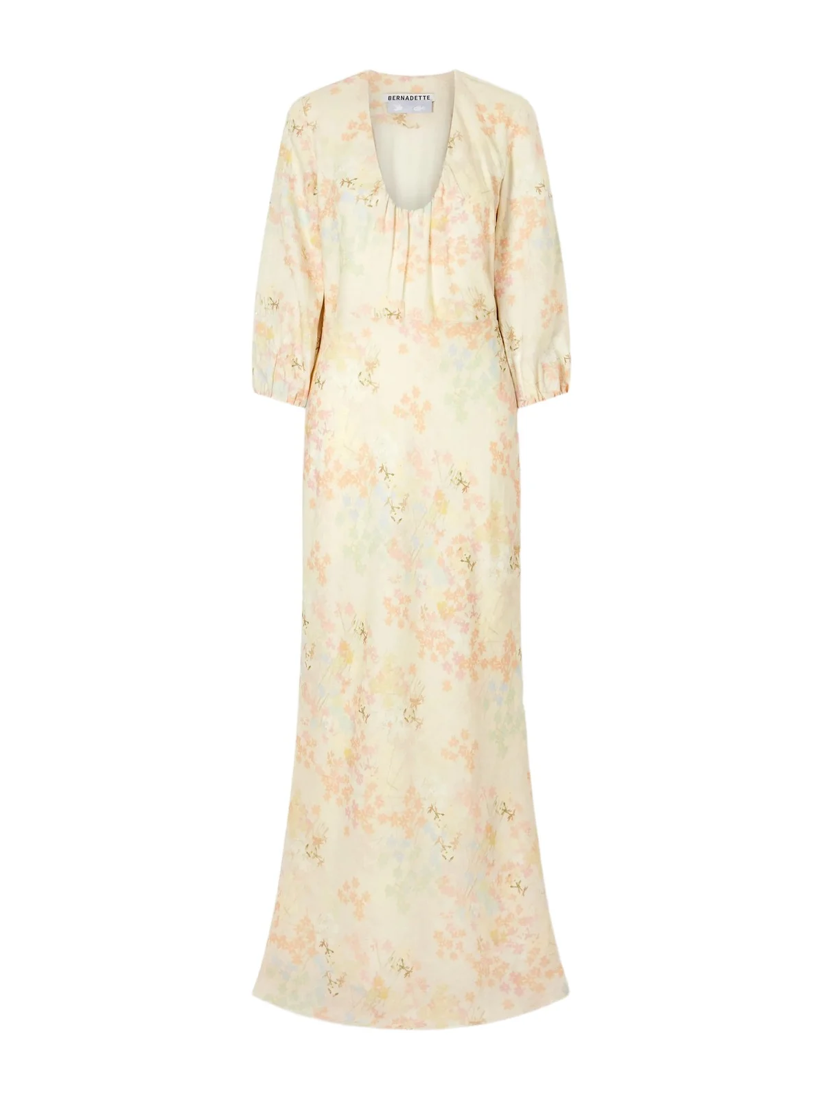 Beau Floral-print Linen Maxi Dress Beau Floral-print Linen Maxi Dress