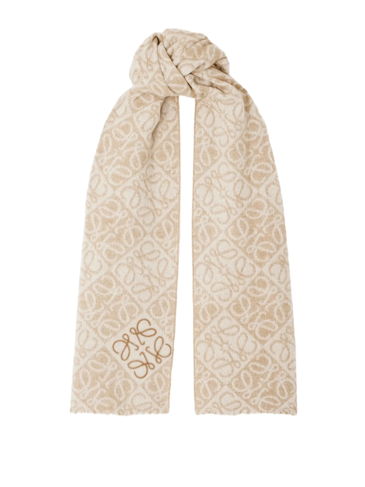 Fringed Wool And Cashmere-blend Jacquard Scarf Fringed Wool And Cashmere-blend Jacquard Scarf