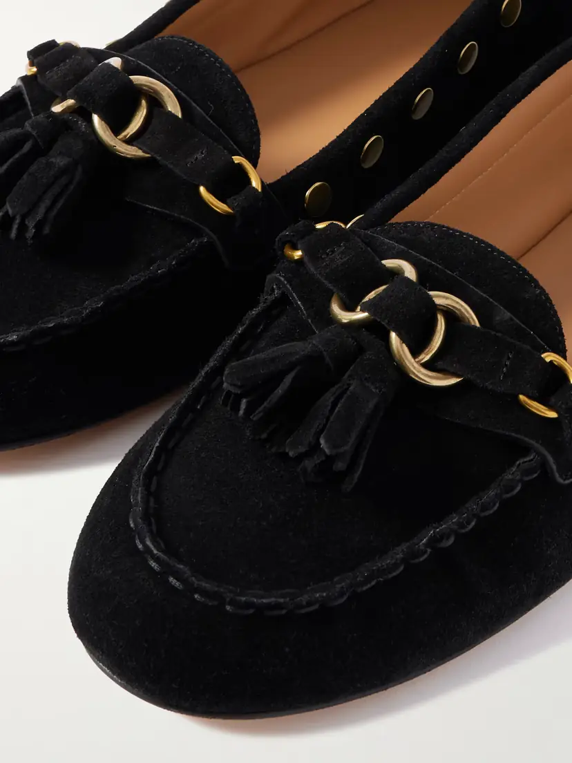 Isabel Marant Faxel Embellished Suede Loafers | Thumbnail 4