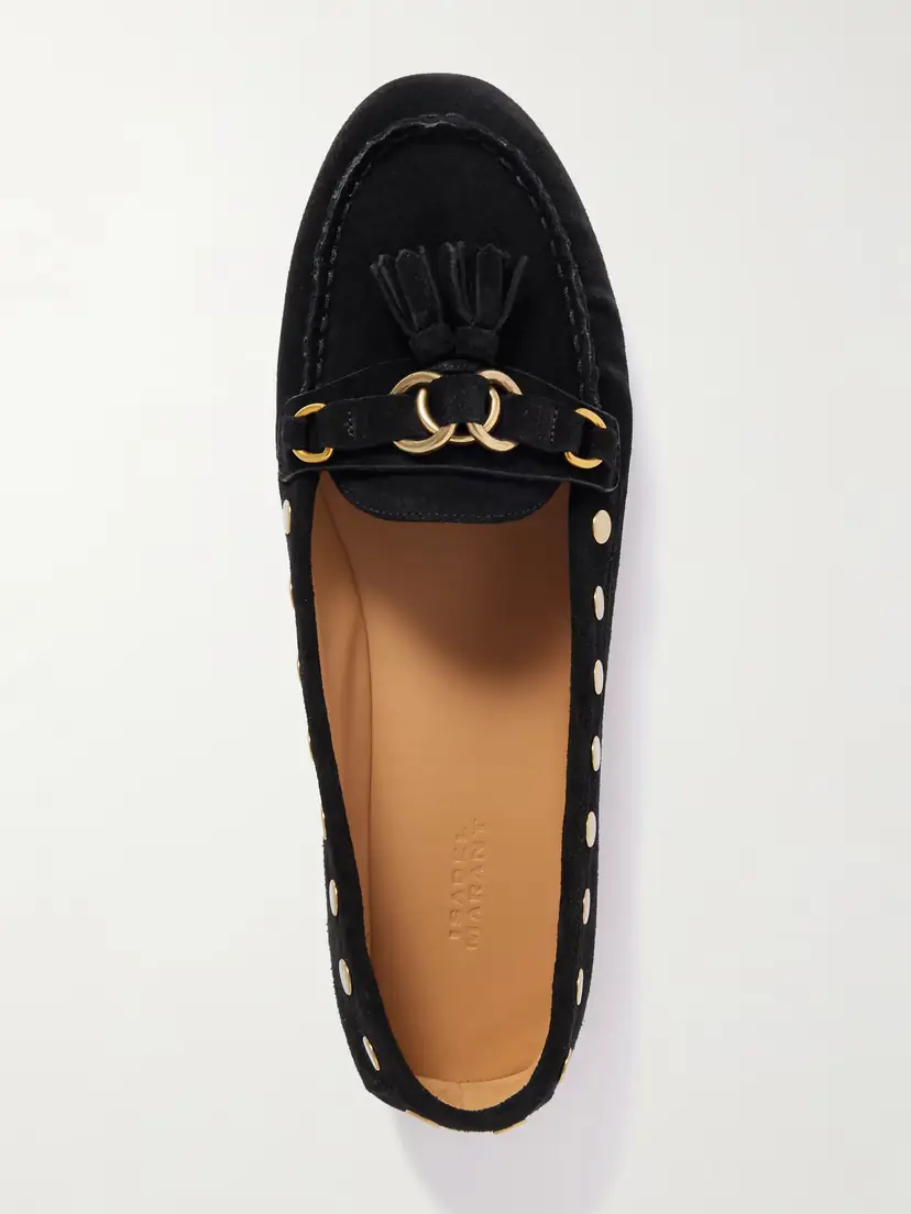 Isabel Marant Faxel Embellished Suede Loafers | Thumbnail 5