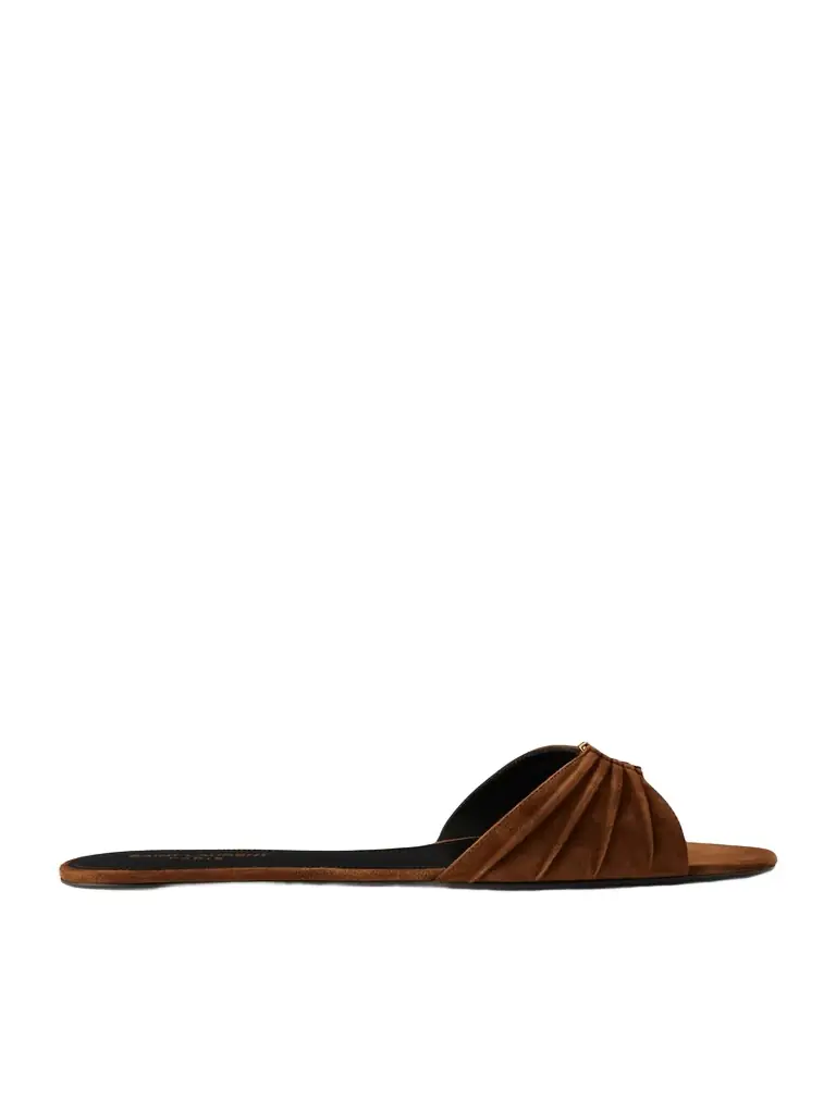 Saint Laurent Babylon Suede Sandals | Image 1 Saint Laurent Babylon Suede Sandals | Image 1